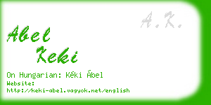 abel keki business card